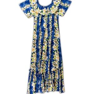 Royal Hawaiian Creations “Luna” Cotton Muumuu Dress